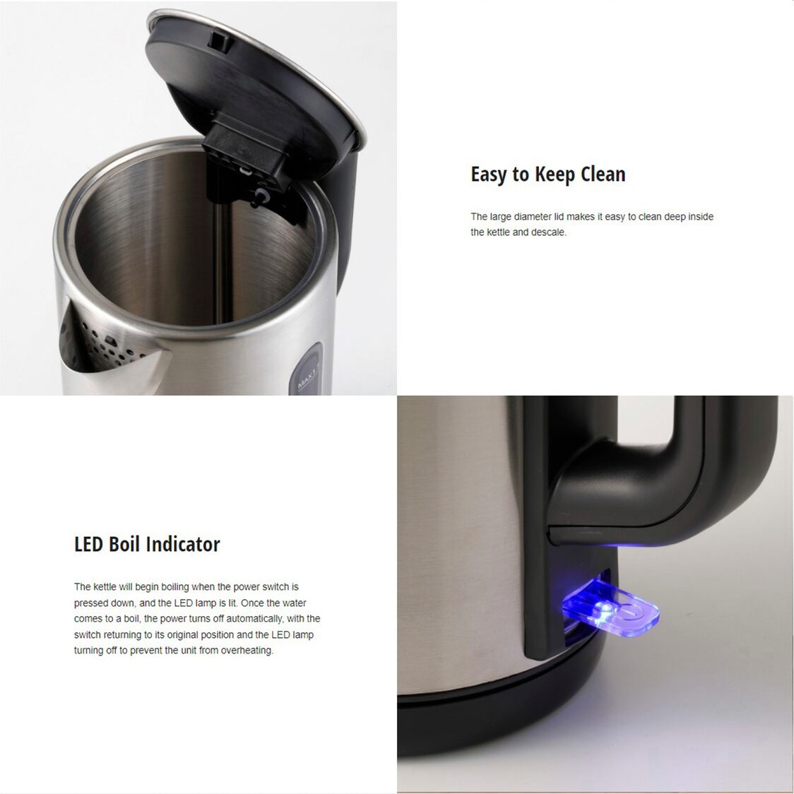 PANASONIC Electric Stainless Steel Kettle 1.7L (NC-K301SSH)