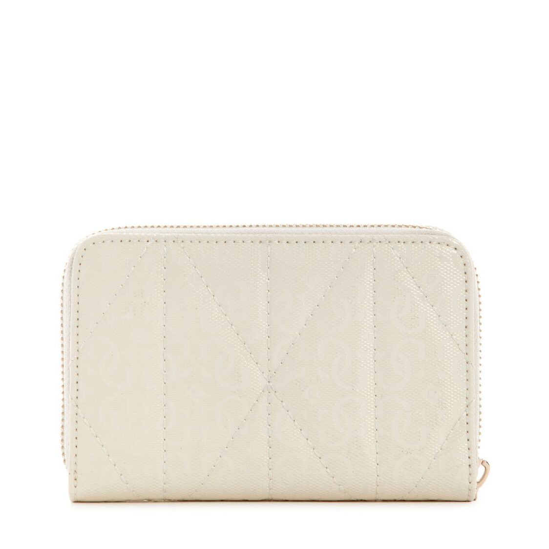 Guess Aldina Slg Medium Zip Around - Off White