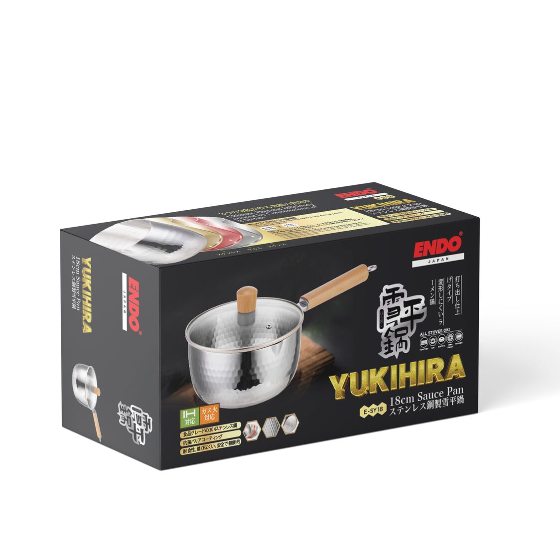 Endo Yukihira 18cm 3-Ply Saucepan with Lid (E-SY18)