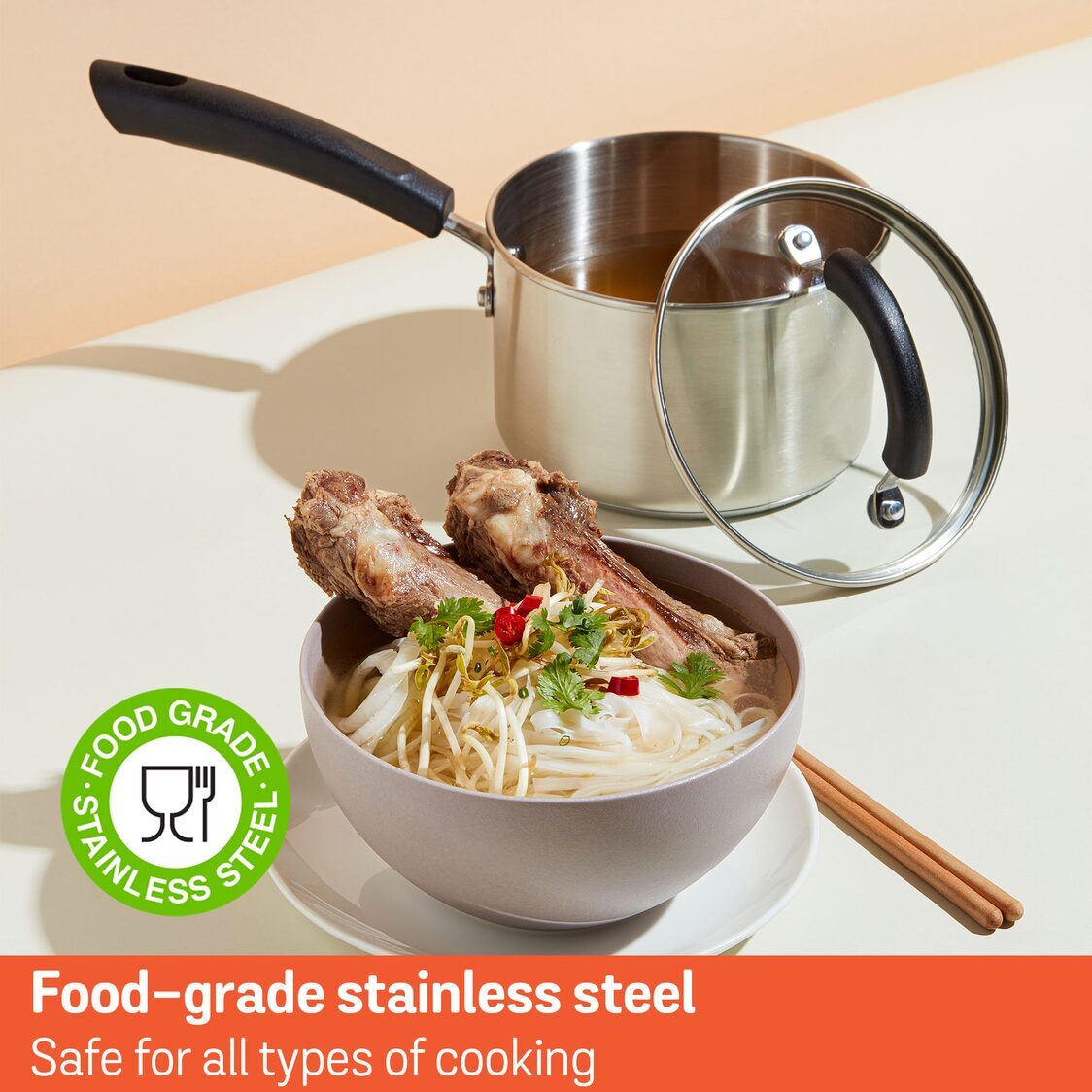 Meyer Centennial Stainless Steel Covered Saucepan (Induction)