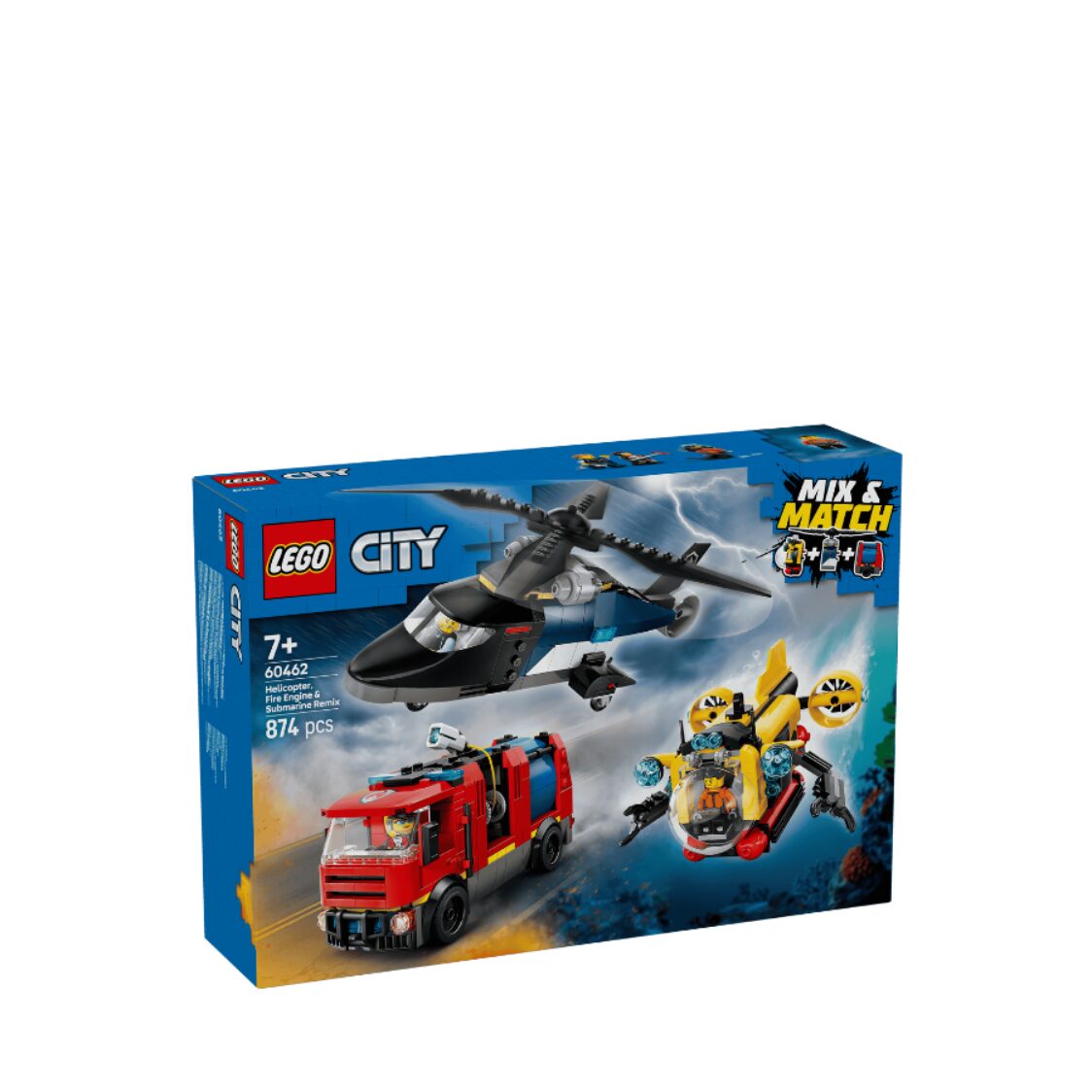Lego Helicopter, Fire Truck & Submarine Remix 60462