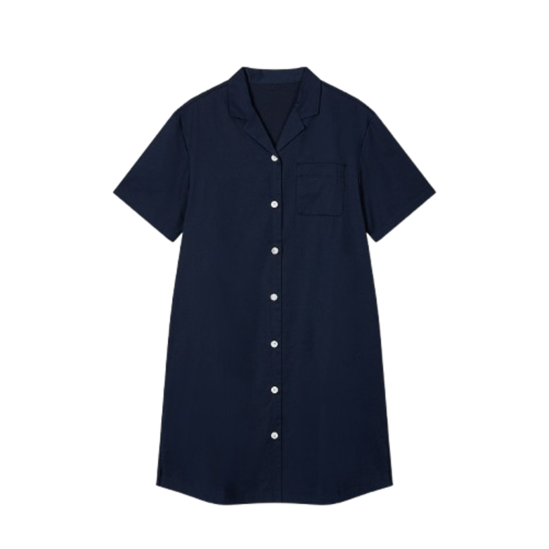 Jaju Women Cotton Sateen Pajama Dress Navy