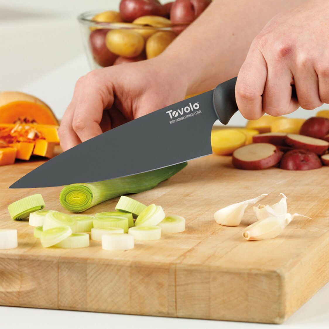 Tovolo Comfort Grip 7" Chef Knife Charcoal