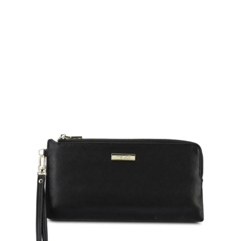 Mel&Co Saffiano Leatherette Slim Wristlet Pouch