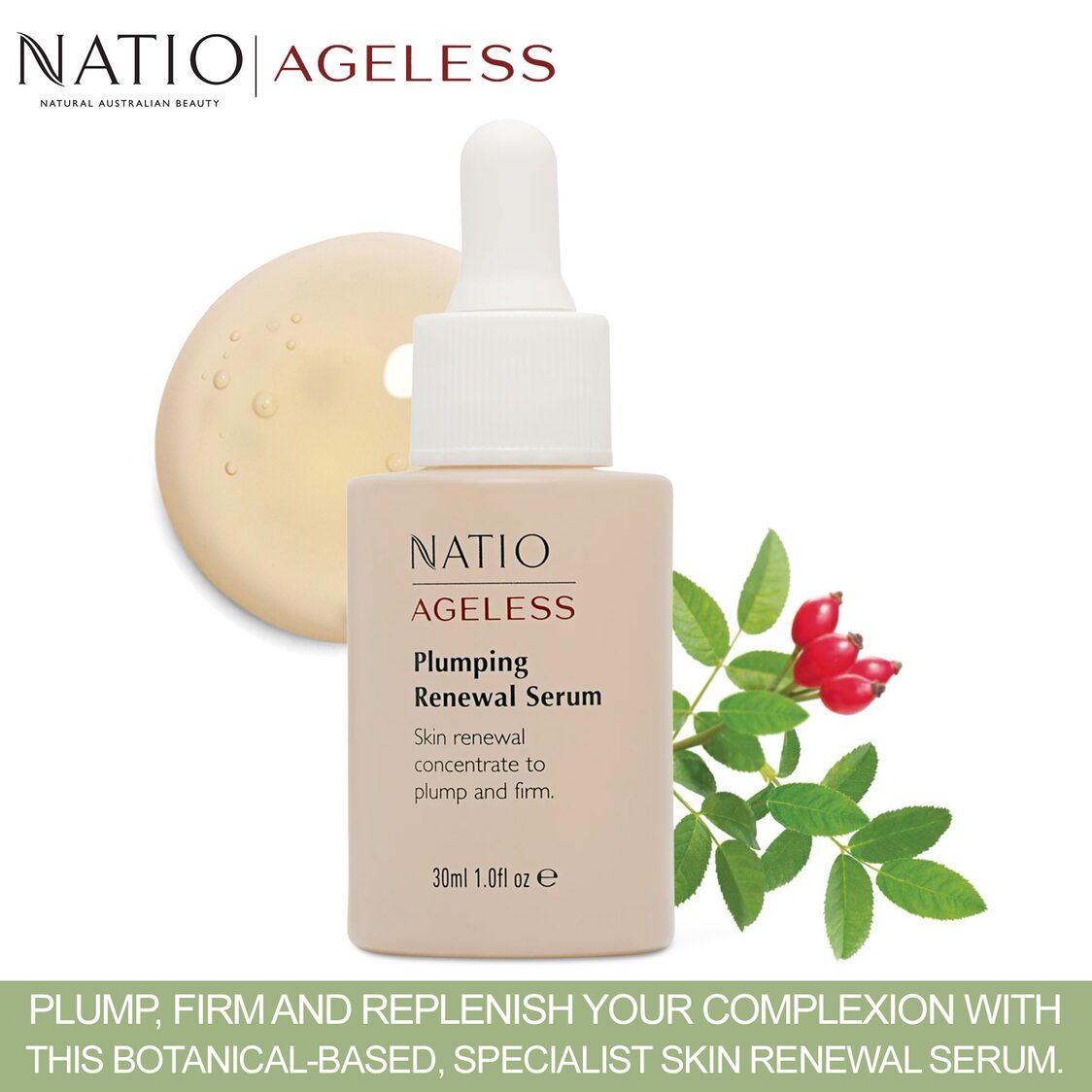 Natio Ageless Plumping Renewal Serum 30ml