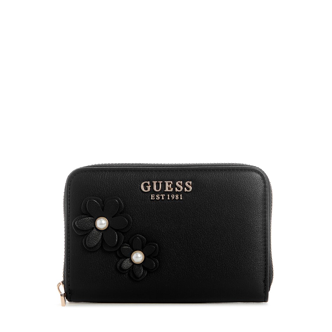 Guess Zaria Slg Medium Zip Around - Black