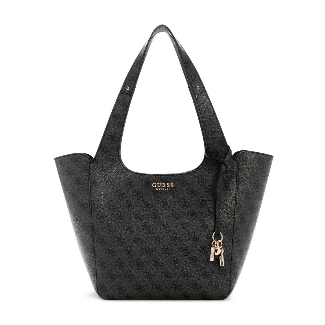 Guess Calista 2 In 1 Tote - Coal Logo