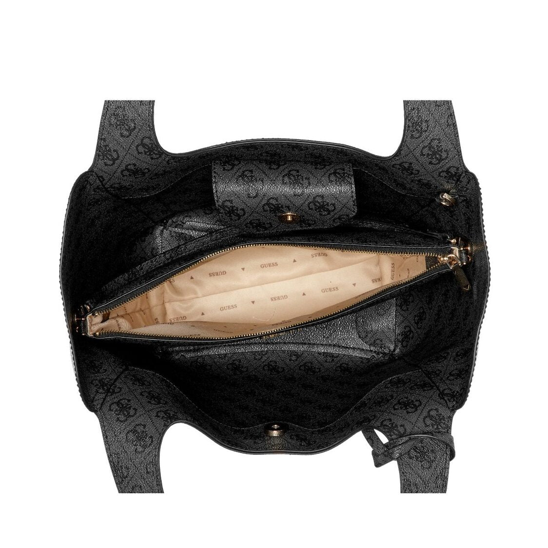 Guess Calista 2 In 1 Tote - Coal Logo