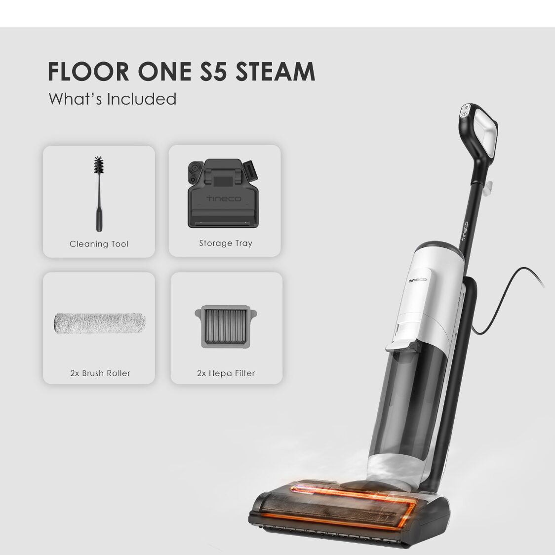 Tineco S5 Steam Smart Cordless Vacuum & Washer - Black
