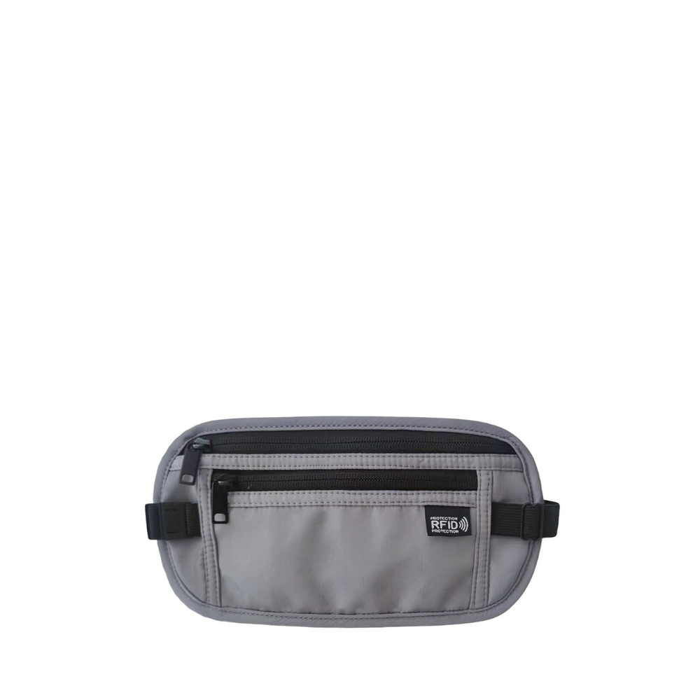 M Collection RFID Waist Bag - Grey Black