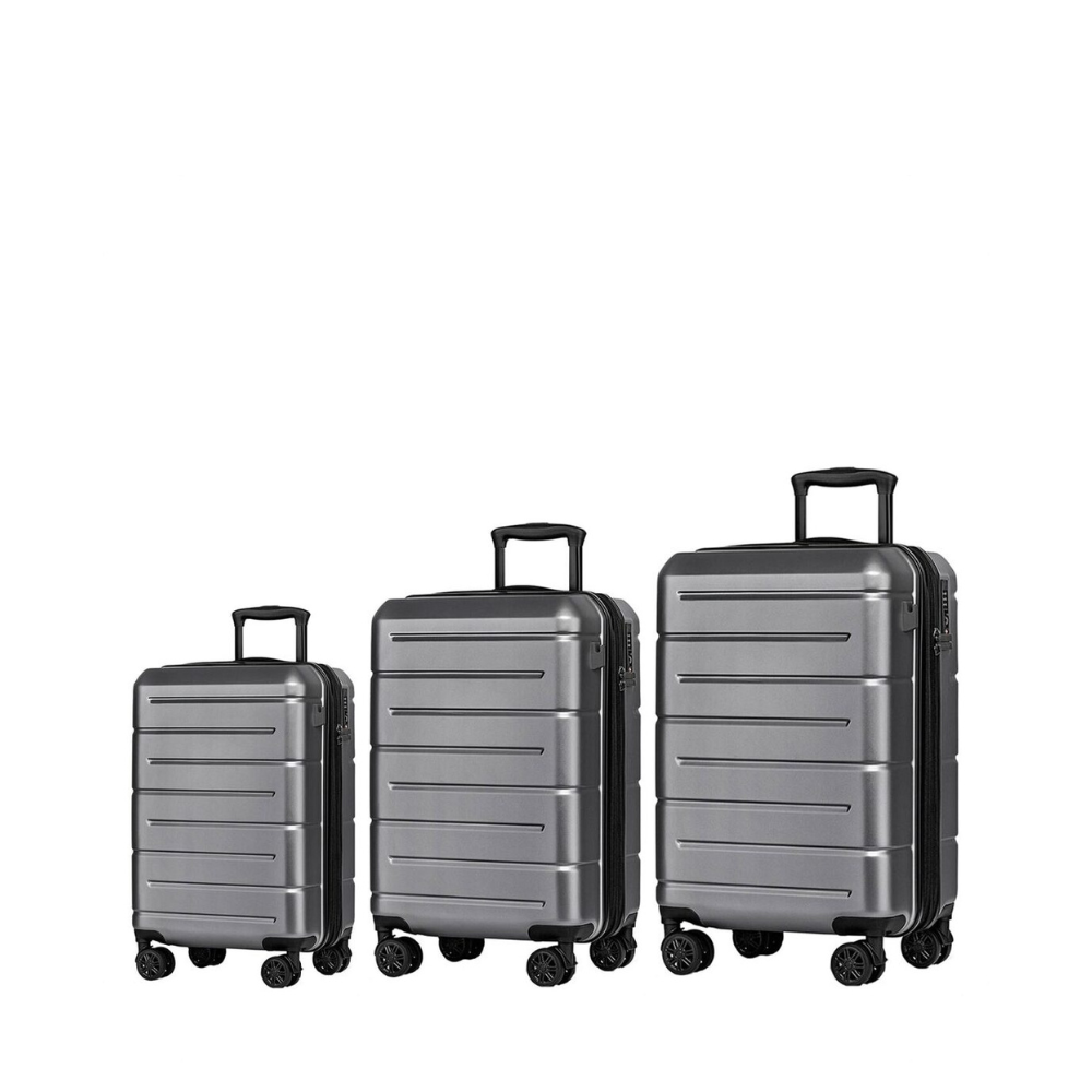 M Collection Expandable TSA Lock 360 Silent Brake Wheel Luggage - Dark Gray