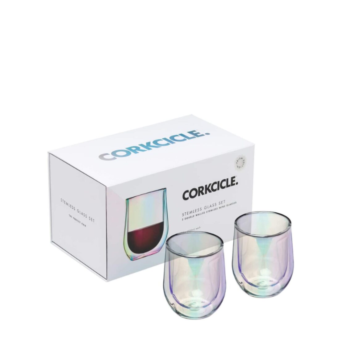 Corkcicle Stemless Glass 2pcs Set (Clear)