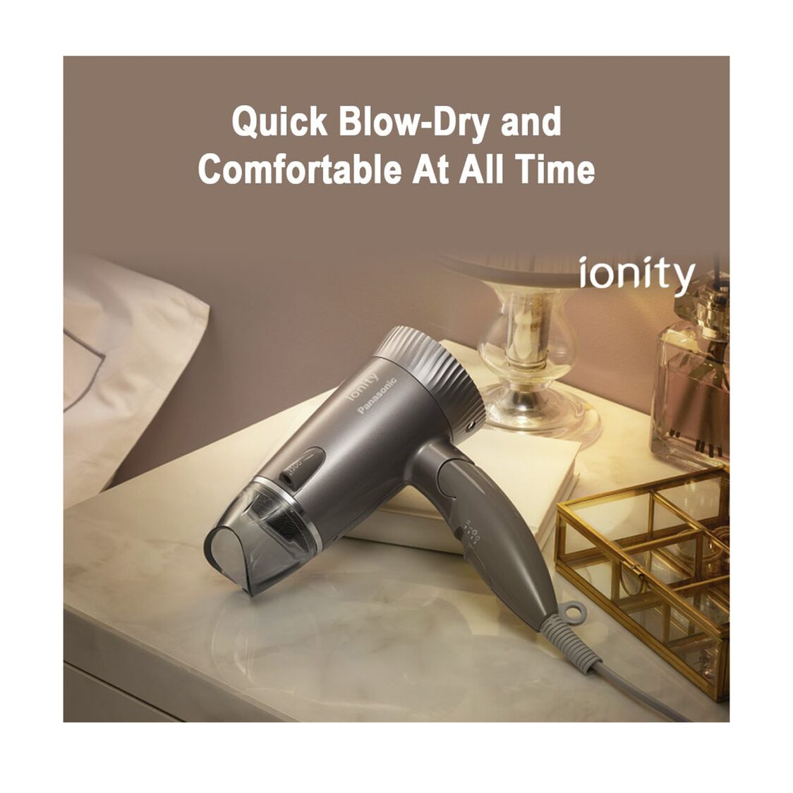 PANASONIC Ionity Hair Dryer 1500W - Silent (EH-NE44-T605)