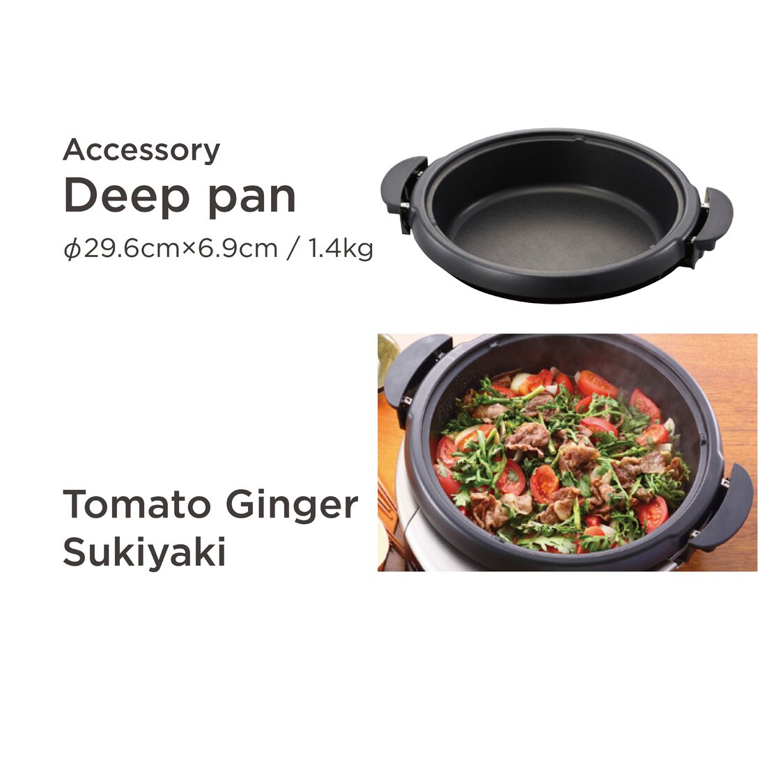 TIGER 5L Electric Steamboat + Grooved Griddle Pan Set (CQD-B10S & CQD-N01S)