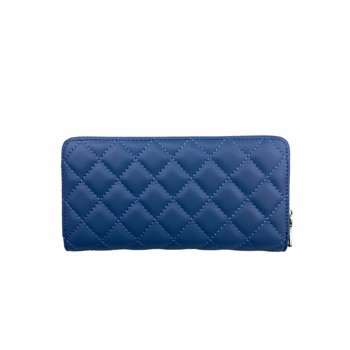 Mel&Co Quilted Zip-Around Wallet Ash Blue