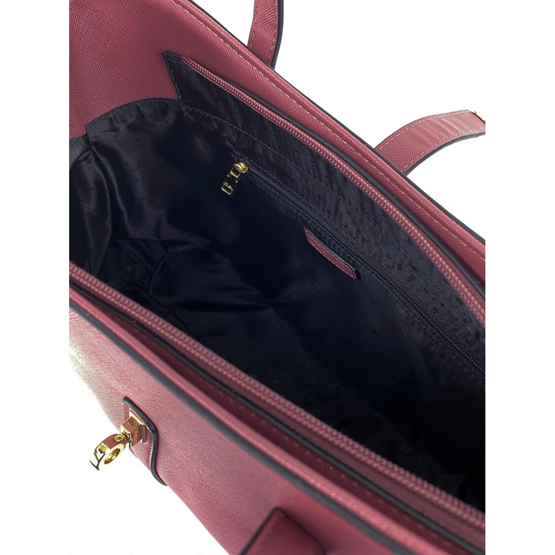 Mel&Co Saffiano-Effect Curve Top Satchel Shoulder Bag MH2021