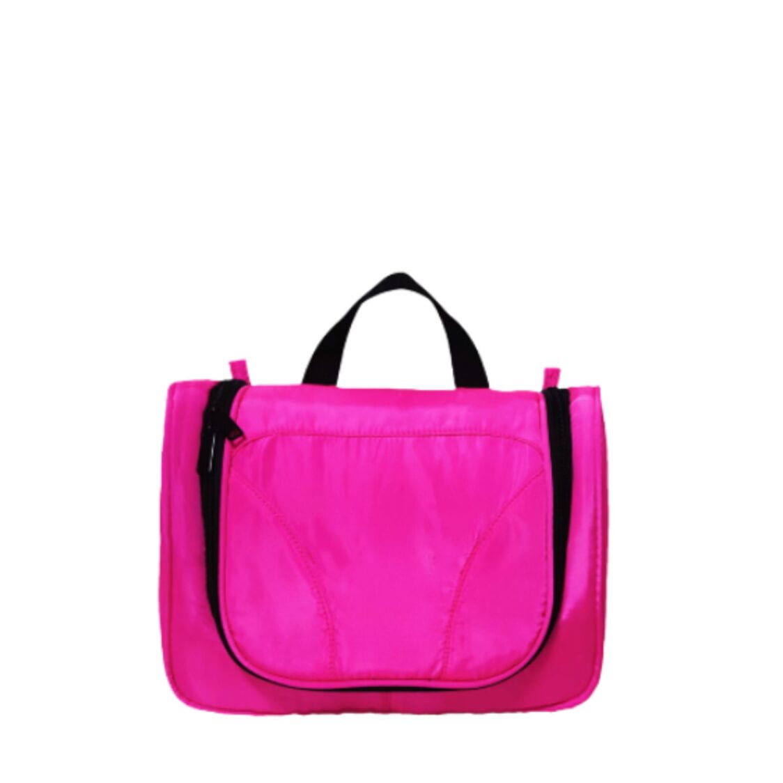 M Collection Toiletries Bag Pink Black L