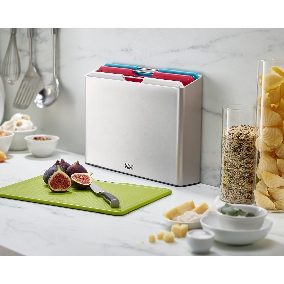 Joseph Joseph Folio 4pcs Plastic Chopping Board Set (Large) - Graphite/Silver