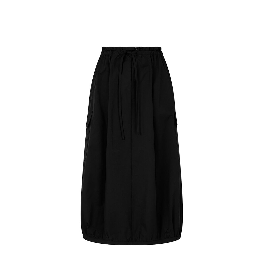 Studio Tomboy Poly Banding Long Skirt Black