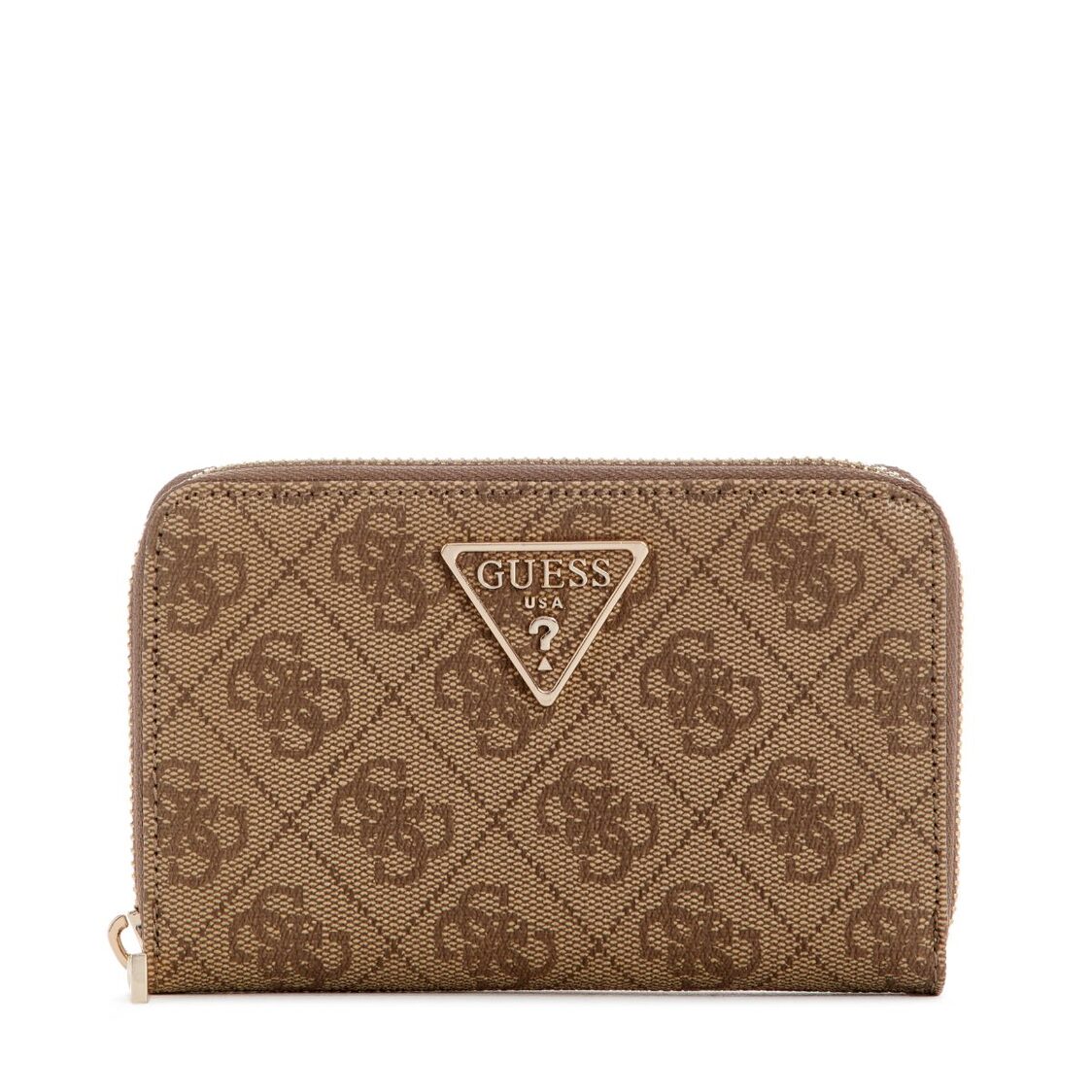 Guess Laurel II Slg Med Zip Around - Latte Logo