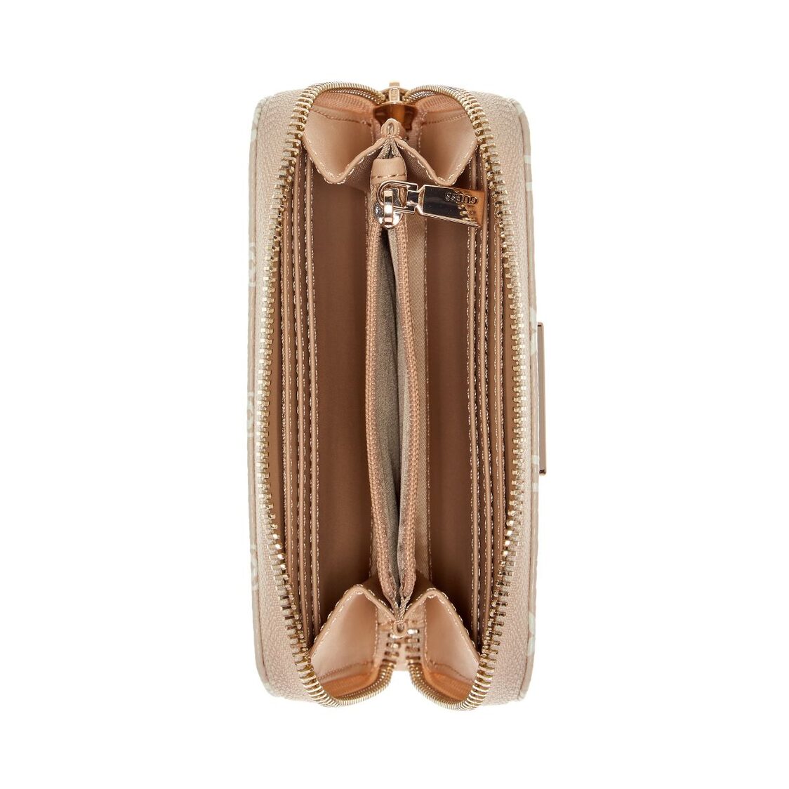 Guess Laurel II Slg Med Zip Around - Latte Logo