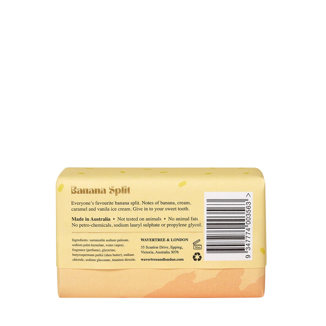 Wavertree & London Banana Split Soap Bar 200g