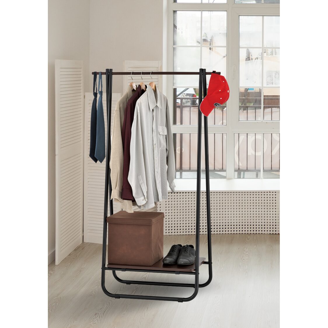 Rene Clothes Storage Rack Swing Color - Black E70461