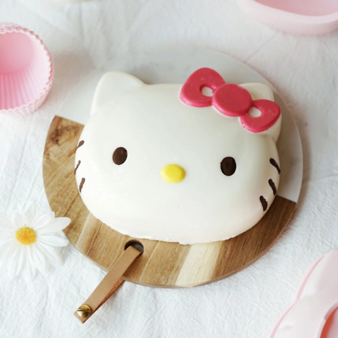 Chefmade Silicone Cake Mould 8 Inch Pink Hello Kitty (1898cm-KT7046)