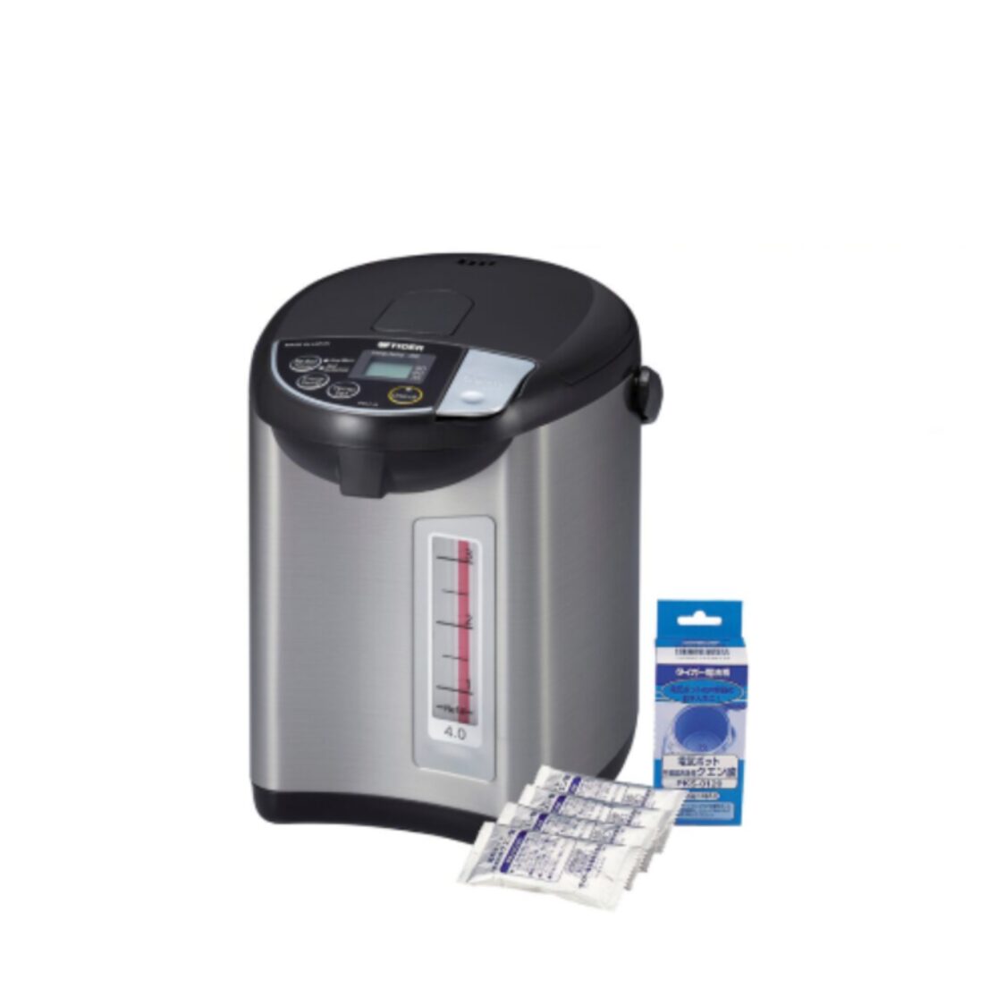 TIGER Electric Water Heater 4.0L / Free: Citric Acid Airpot Cleaner (PDU-A40S & PKS-0120)