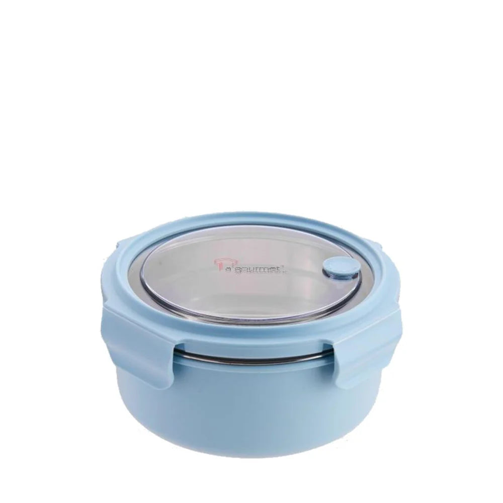 La Gourmet 1L Round Lunch Box With 304 S/S Insert