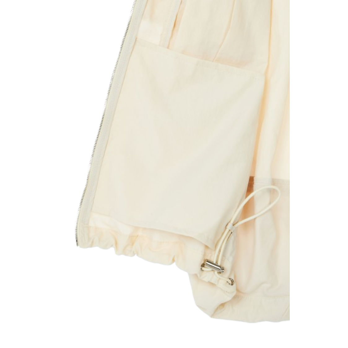 Voice Of Voices String Detailed High Neck Vest Cream