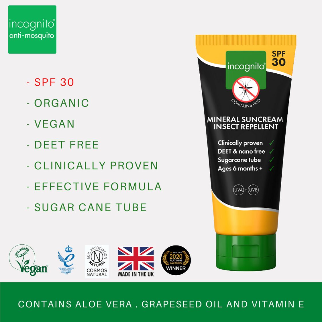 Icognito Insect Repellent Sunscreen SPF30 50ml