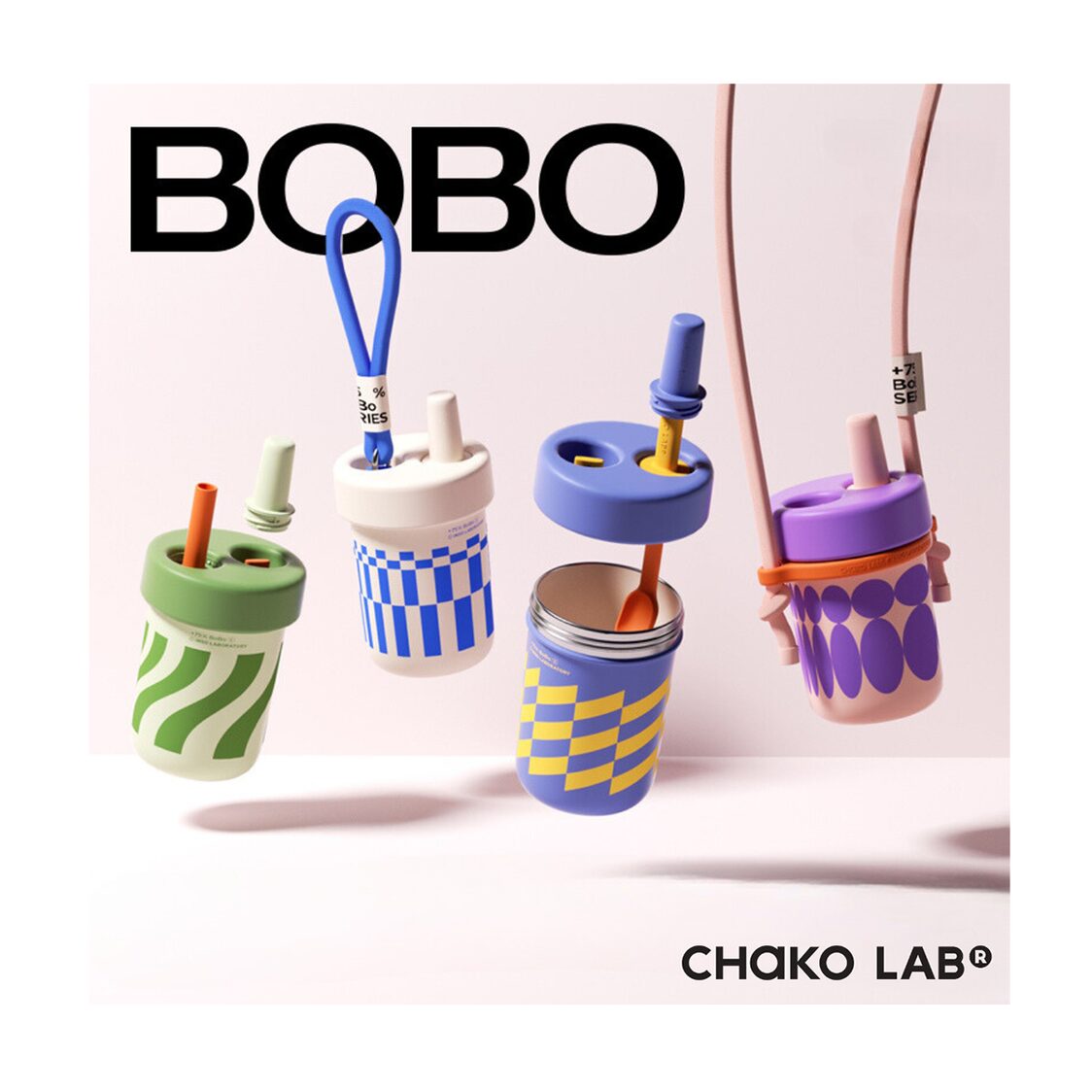 Chako Lab 485ml Thermos Bobo Cup Pink/Purple