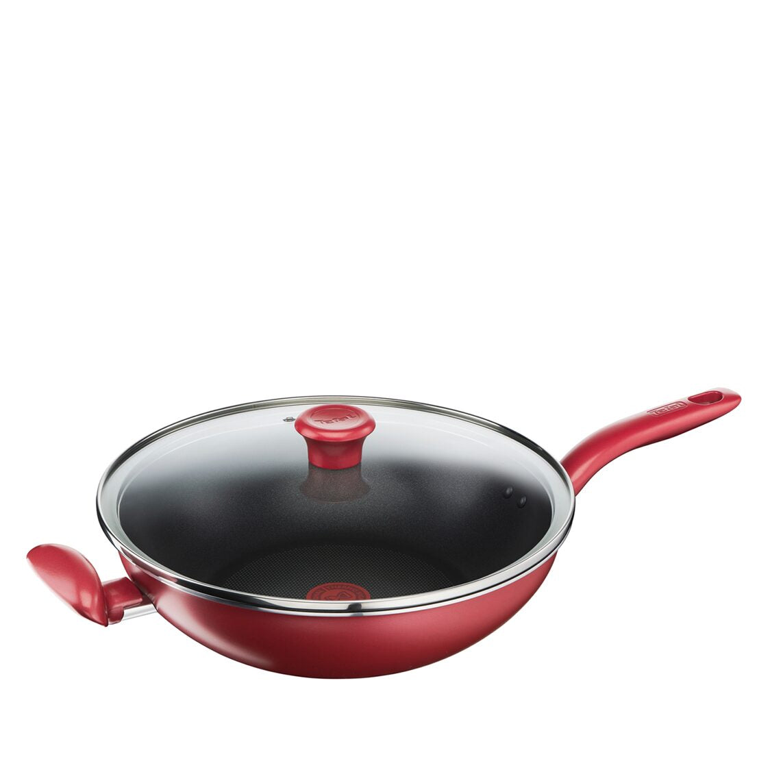 Tefal So Chef 30cm Premium Induction Wok Pan with Glass Lid (G13594)