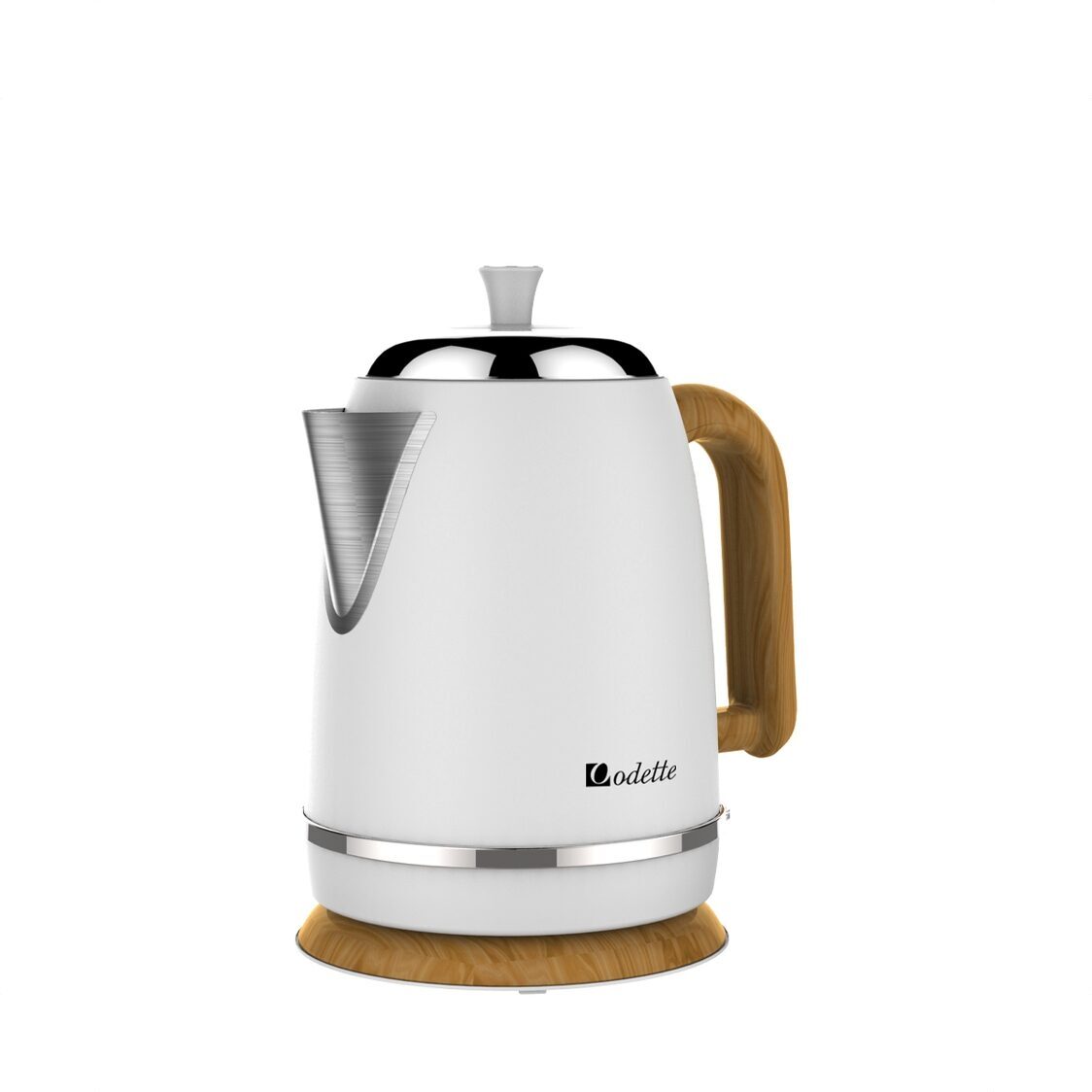 Odette 1.7L Streamline Series Retro Design Electric Kettle White