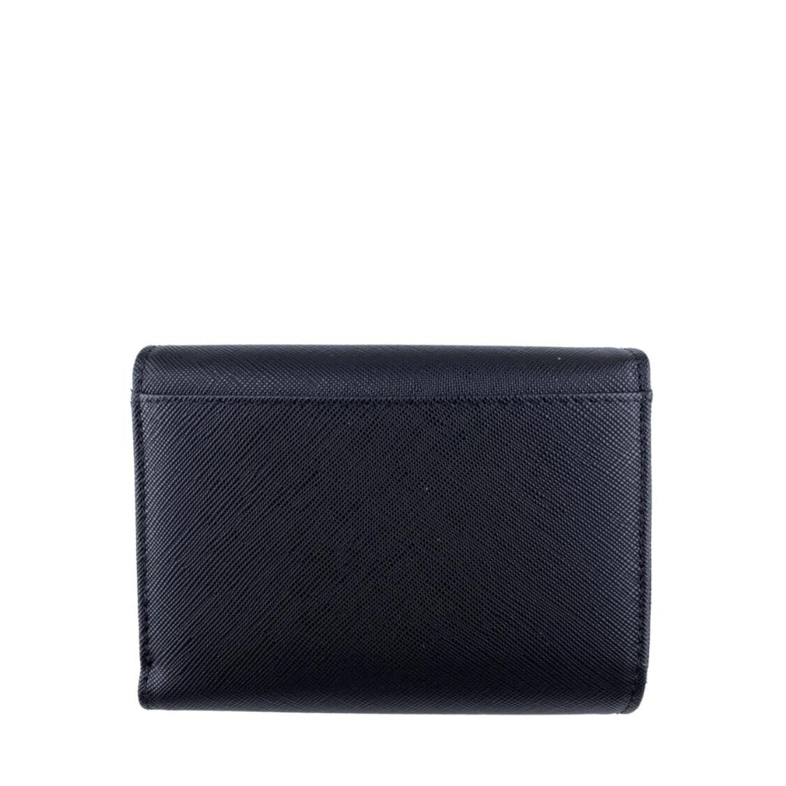 Mel&Co Saffiano Leatherette Half Flap Mid-Size Wallet