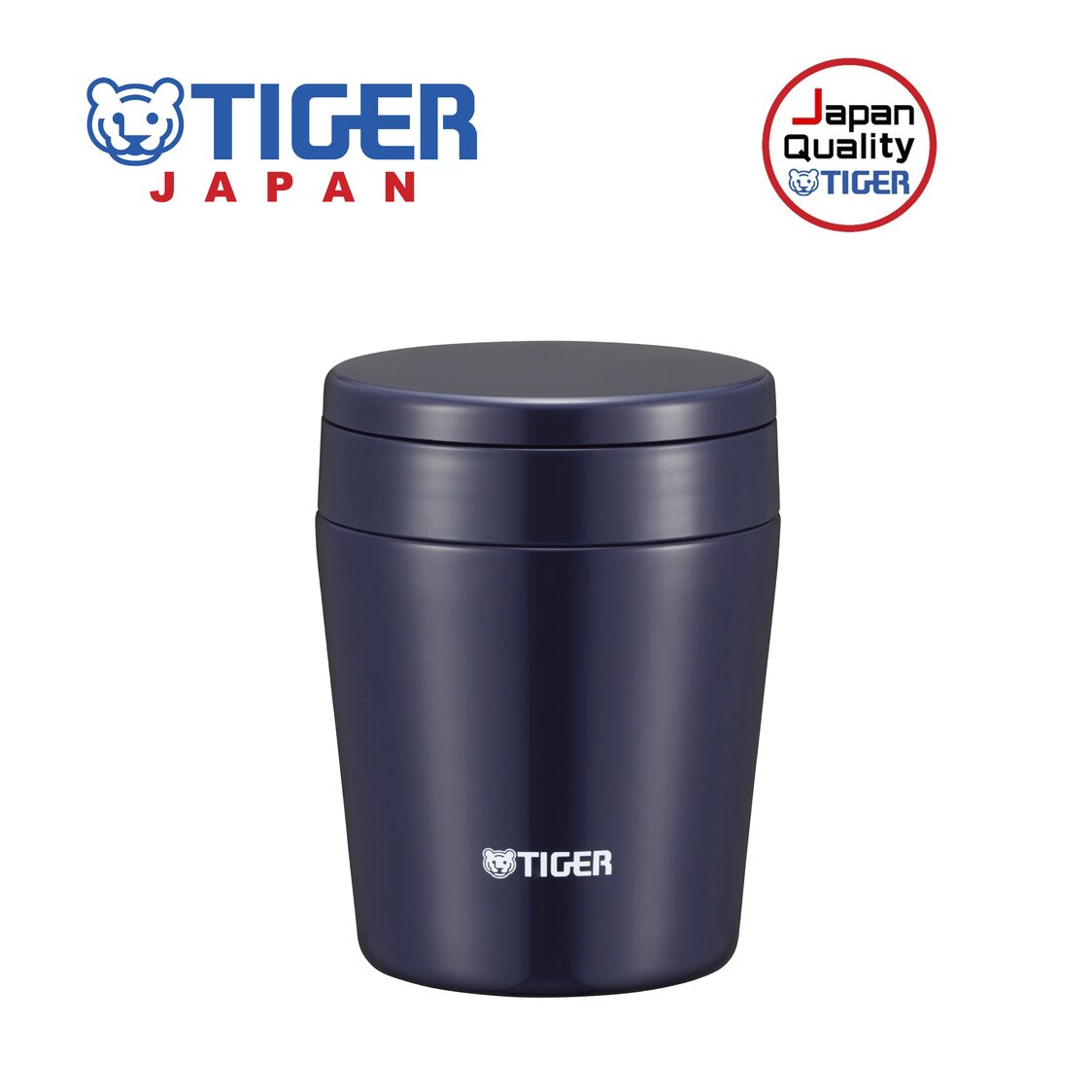 TIGER Double Stainless Steel Thermal Soup Cup 300ml - Navy (MCL-B030 AI)
