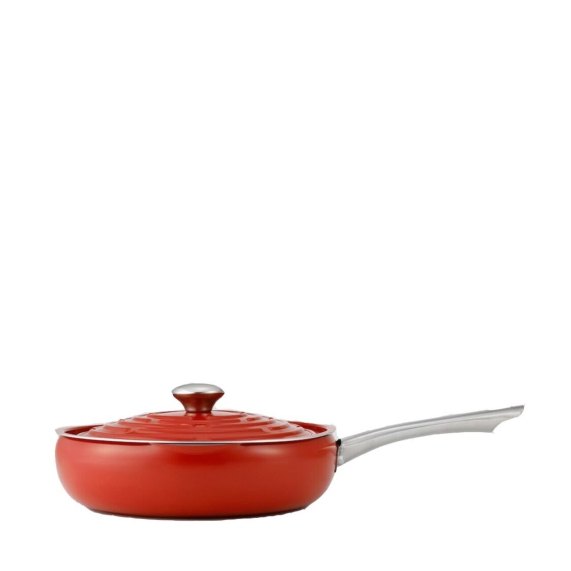 Meyer 27cm Covered Deep Frypan With Spout - Red 10990