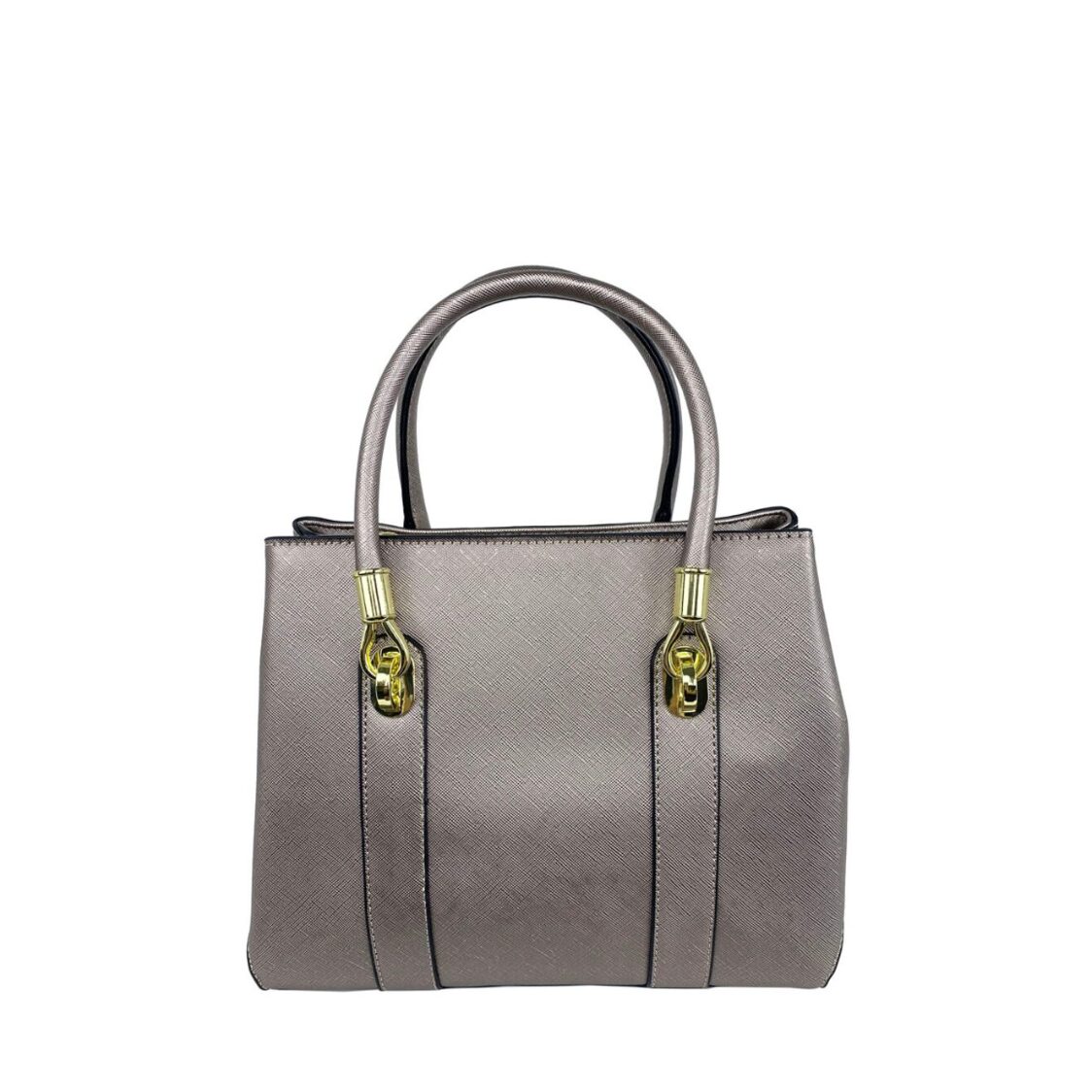 Mel&Co Saffiano-Effect Satchel Bag