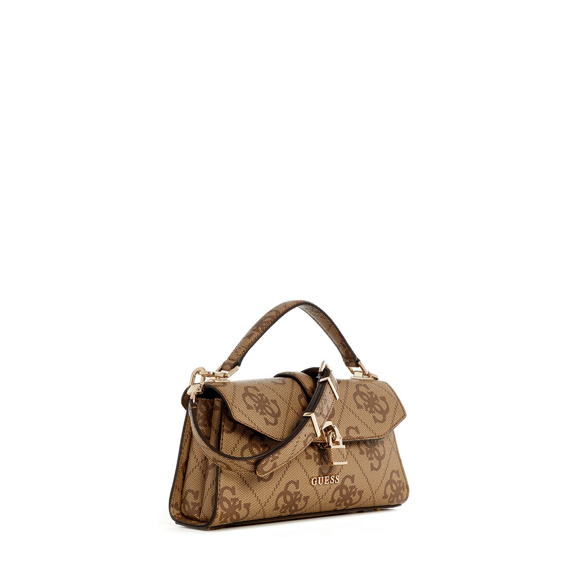 Guess Queensland Top Handle Flap - Latte Logo