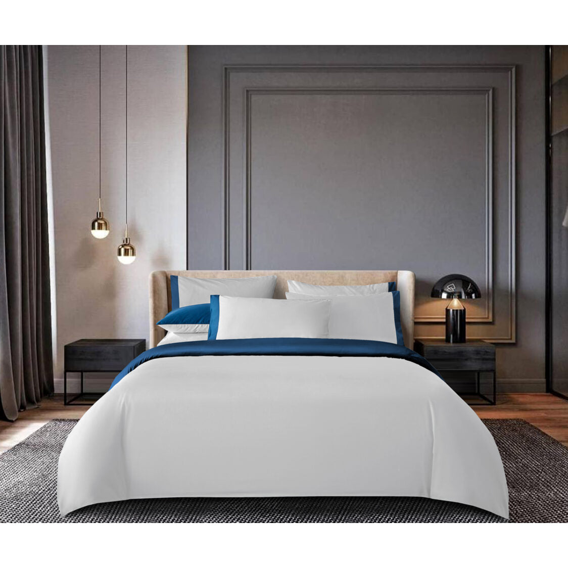 Penthouse Living Cassio Bedset Silver Blue