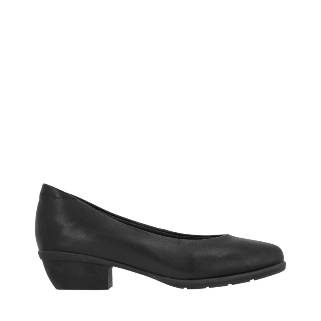 Barani 19601 Black Leather Heels (Short)