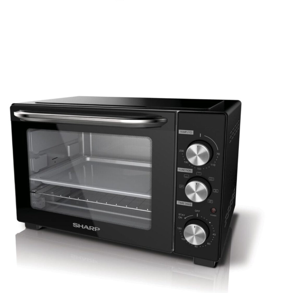 Sharp 32L Electric Oven With Rotisserie Fork and Convection Function (EO-327R-BK)