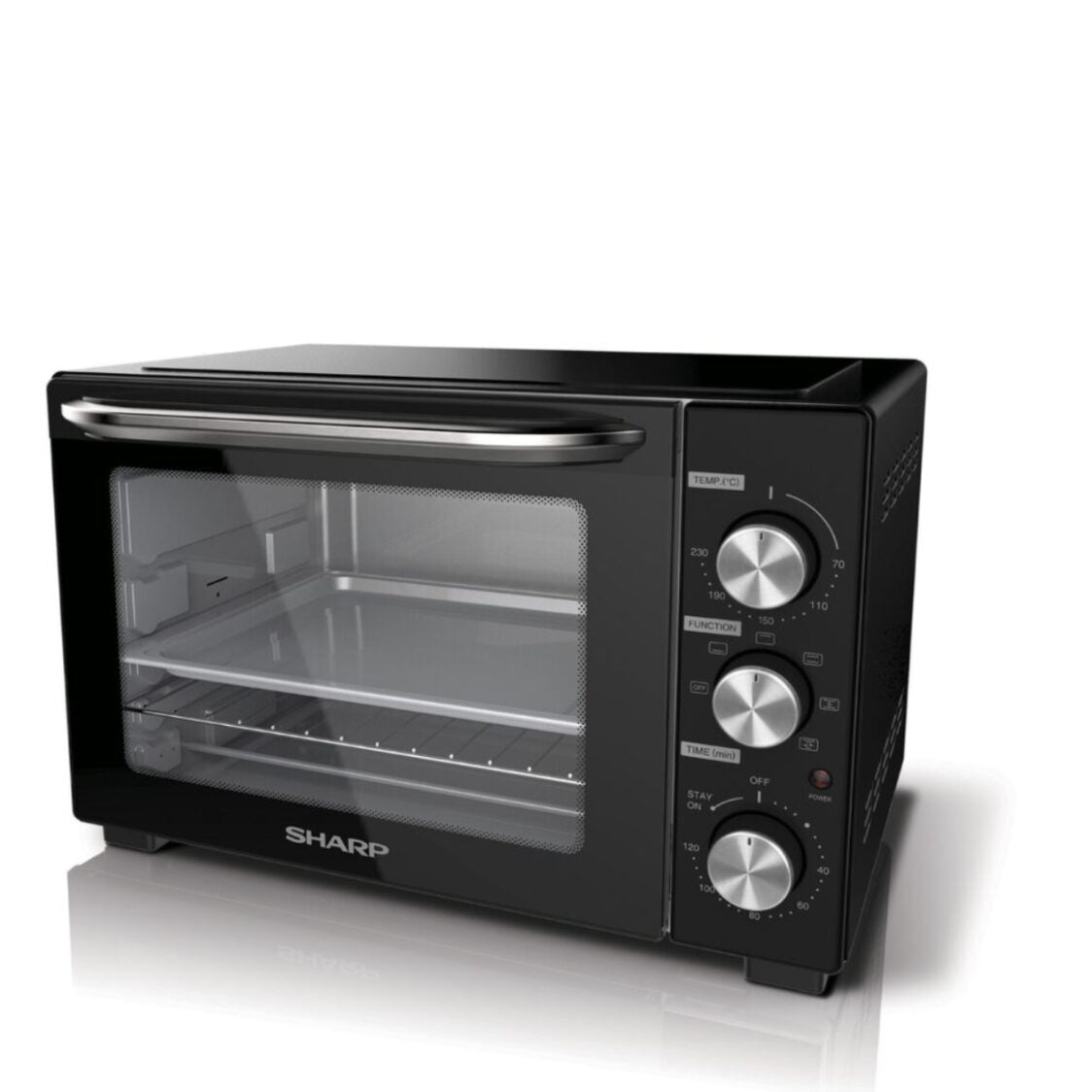 Sharp 32L Electric Oven With Rotisserie Fork and Convection Function (EO-327R-BK)