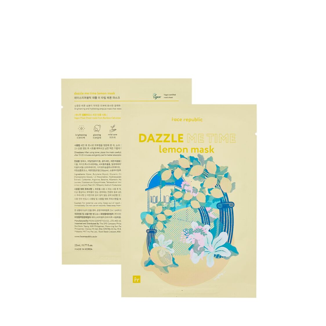 Face Republic Dazzle Me Time Lemon Mask 23ml