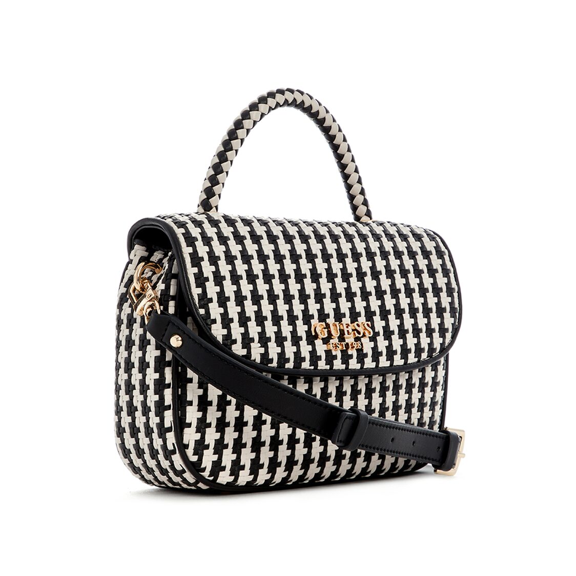 MIREMA TOP HANDLE FLAP,BLACK MULTI