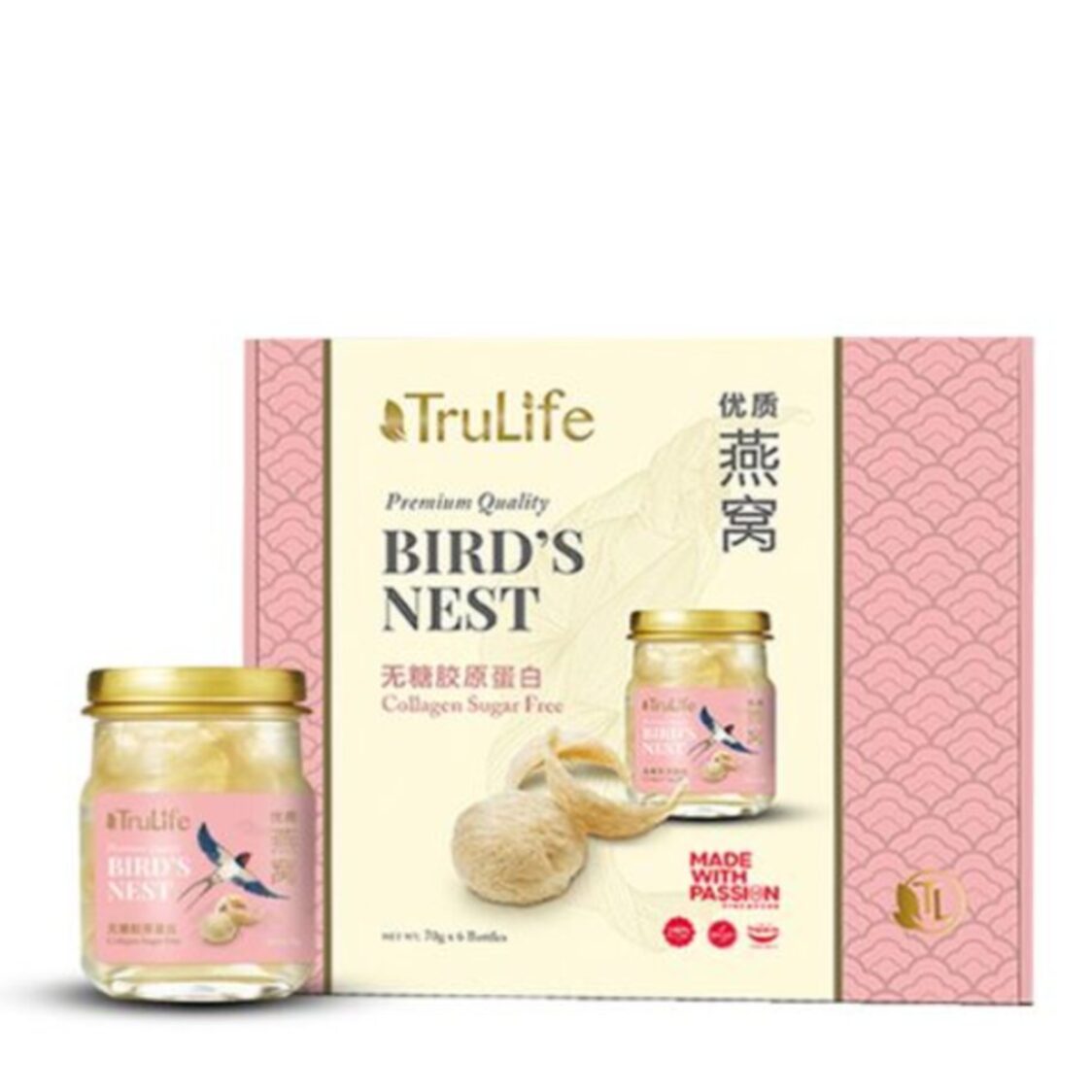 TruLife Bird's Nest Collagen Sugar Free (70gx6)