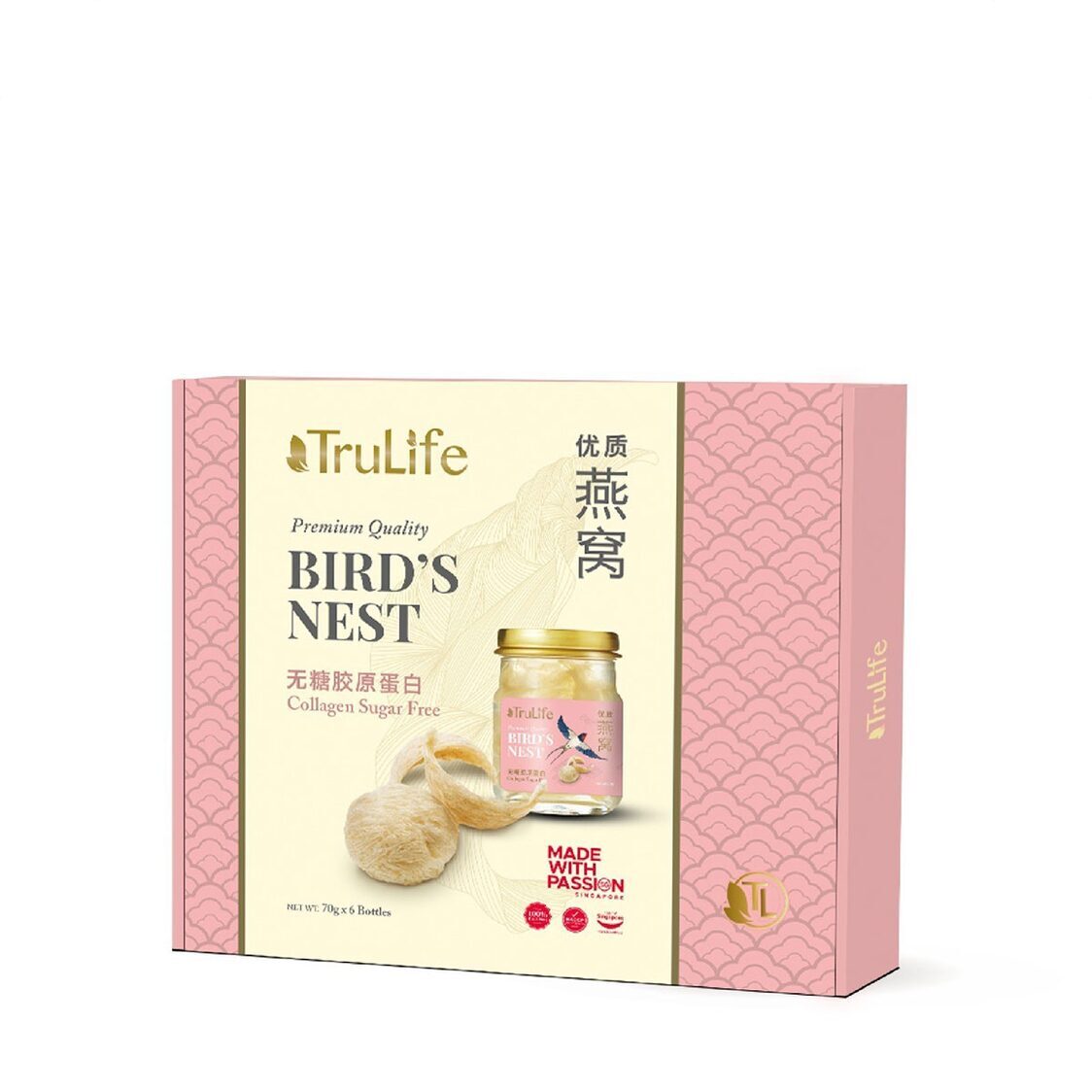 TruLife Bird's Nest Collagen Sugar Free (70gx6)