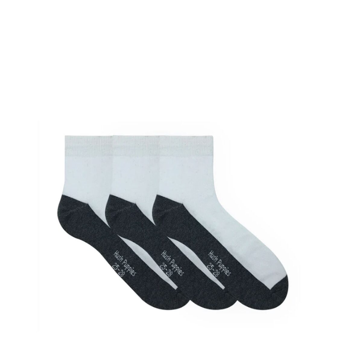 Hush Puppies 2x3 Pairs Men's White Ankle socks 100% Combed Cotton