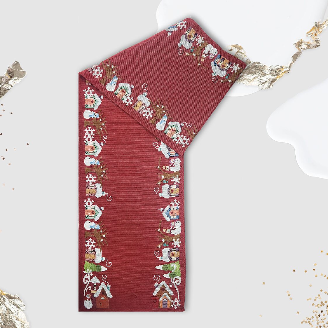 J. Rapee Snowman Tablerunner Red